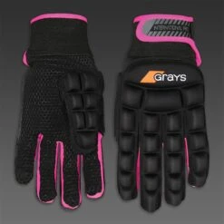 Grays International Pro Left Hand Hockey Glove (Black-Pink)
