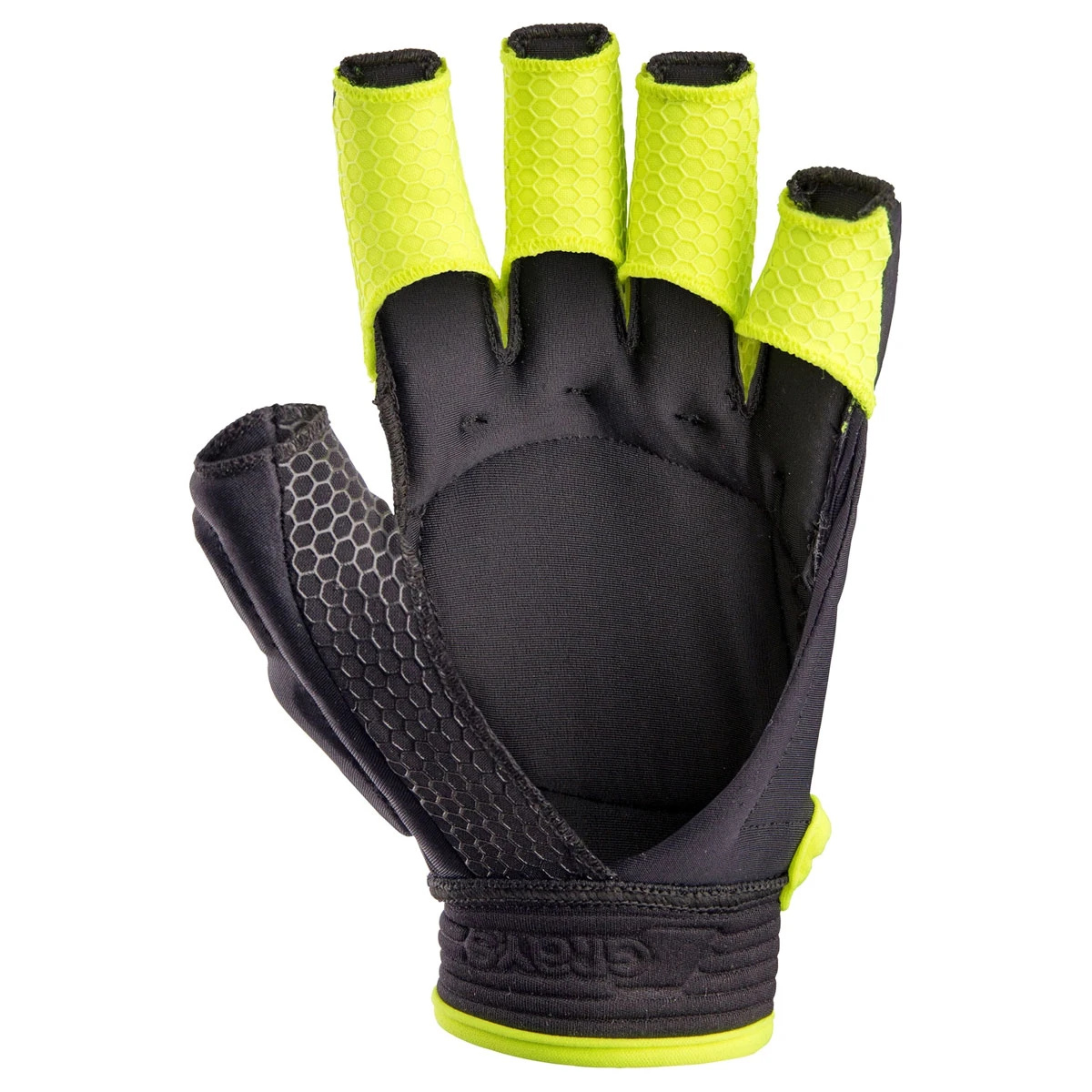 Grays Touch Pro Left Hand Hockey Glove (Black-Fluo Yellow) - Image 2