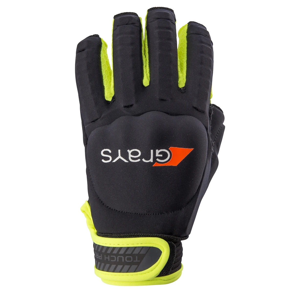 Grays Touch Pro Left Hand Hockey Glove (Black-Fluo Yellow)