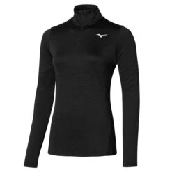 Mizuno Impulse Core Womens Half Zip Top (Black)
