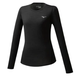 Mizuno Impulse Core Womens Long Sleeve Tee (Black)