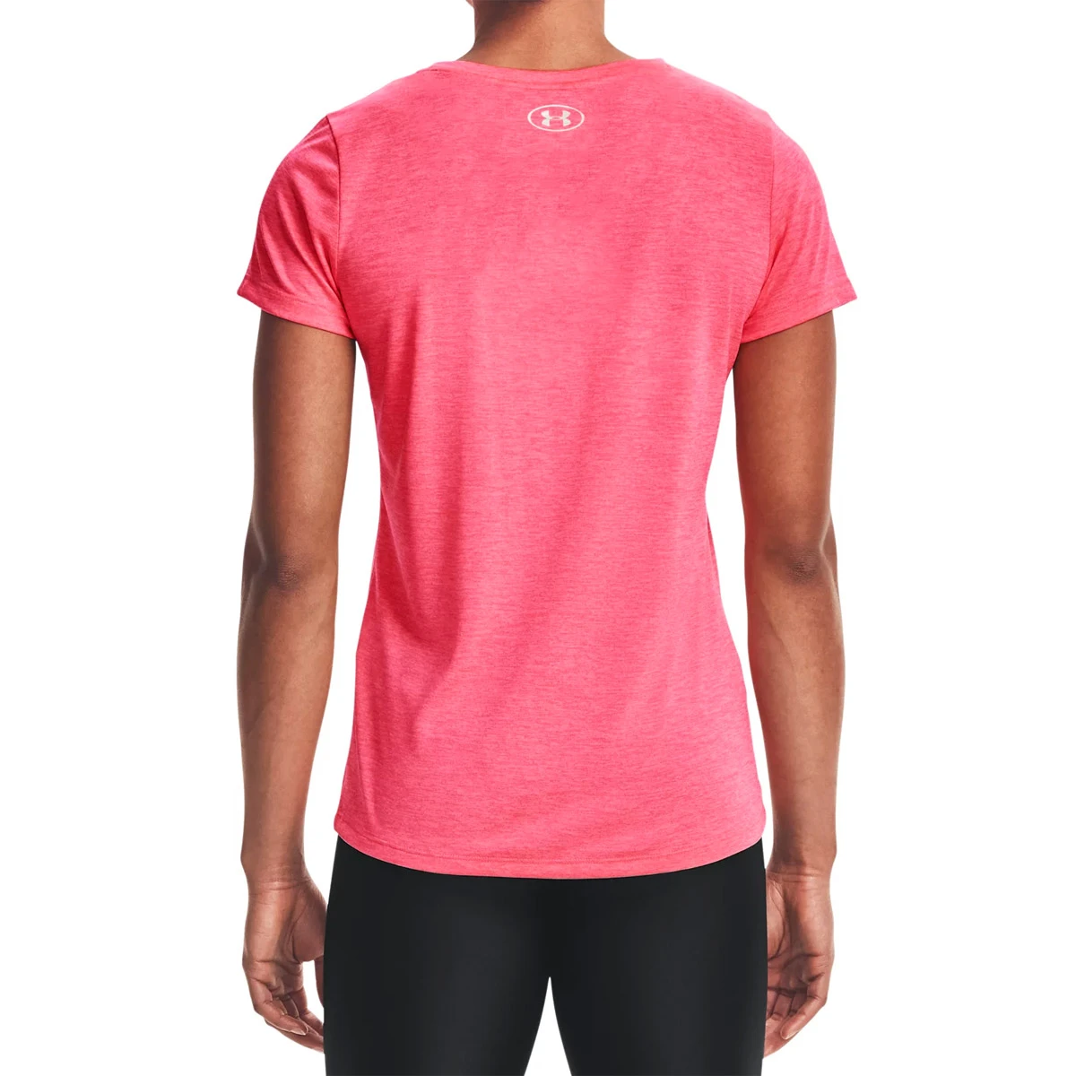 Under Armour Womens Tech Twist T-Shirt (Cerise-Pink Lemonade-Metallic Silver) - Image 2