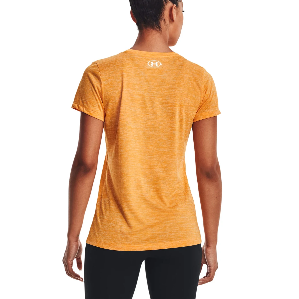 Under Armour Womens Tech Twist T-Shirt (Rise-White-Metallic Silver) - Image 3