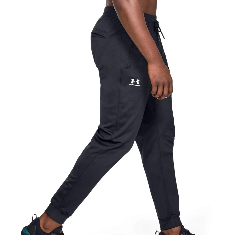 Under Armour Sportstyle Tricot Jogger (Black-White) - Image 2