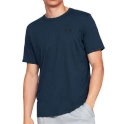 Under Armour Sportstyle Left Chest Logo Mens T-Shirt (Academy-Black)