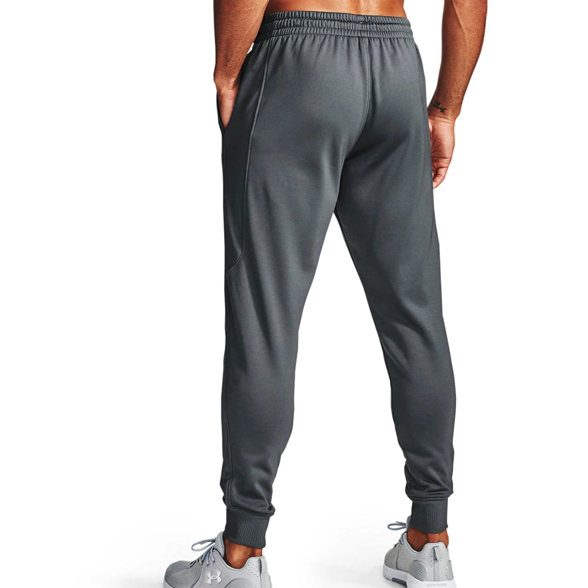 Under Armour UA Armour Fleece Mens Joggers (Pitch Gray-Black) - Image 2