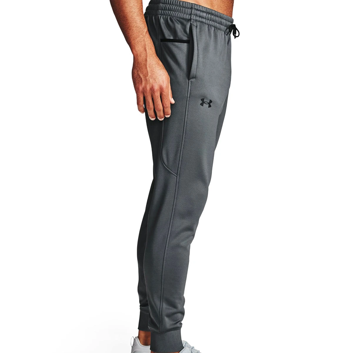 Under Armour UA Armour Fleece Mens Joggers (Pitch Gray-Black) - Image 3