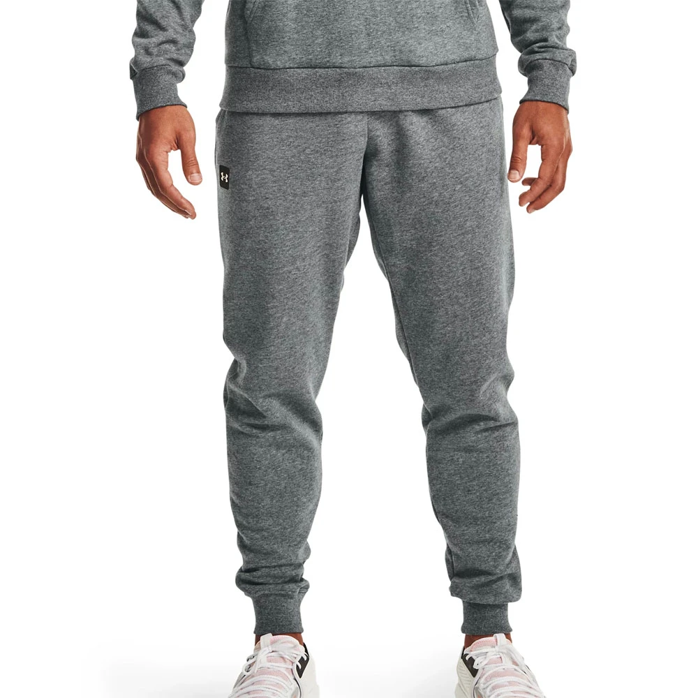Under Armour Rival Fleece Mens Jogger (Pitch Gray-Light Heather-Onyx White) - Image 3