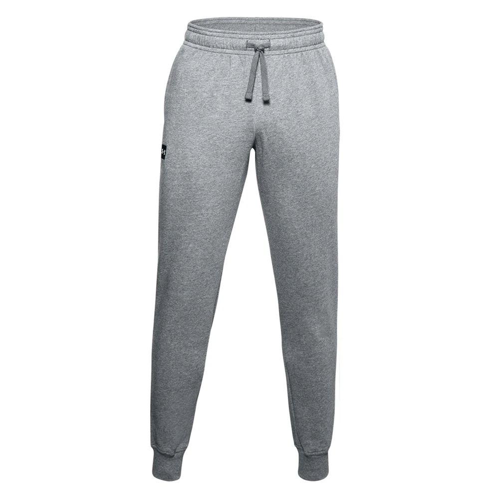 Under Armour Rival Fleece Mens Jogger (Pitch Gray-Light Heather-Onyx White)