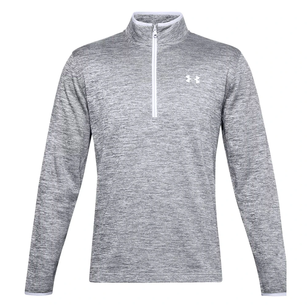 Under Armour UA Armour Fleece 1/2 Zip Mens Top (Halo Gray-Halo Gray) - Image 2