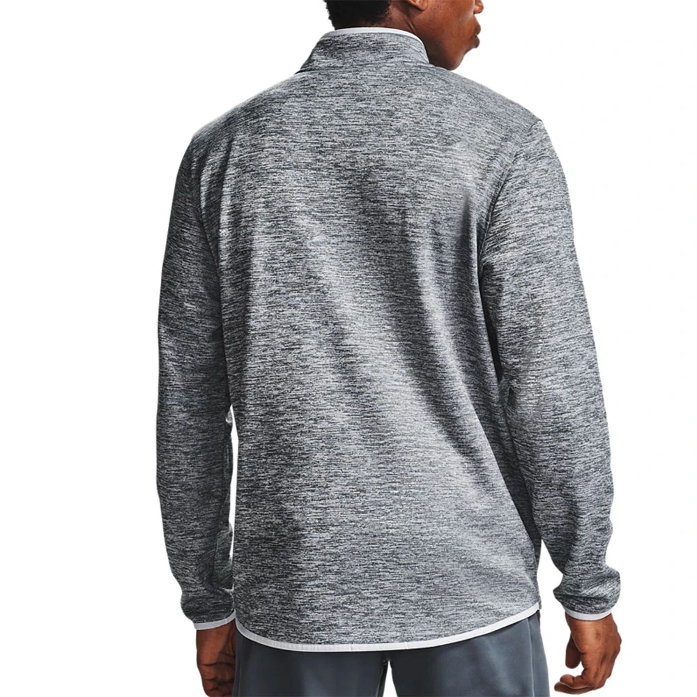 Under Armour UA Armour Fleece 1/2 Zip Mens Top (Halo Gray-Halo Gray) - Image 3
