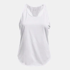 Under Armour Womens Tech Vent Tank (White-White-Black)