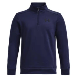 Under Armour Boys Fleece 1/4 Zip (Midnight Navy-Black)