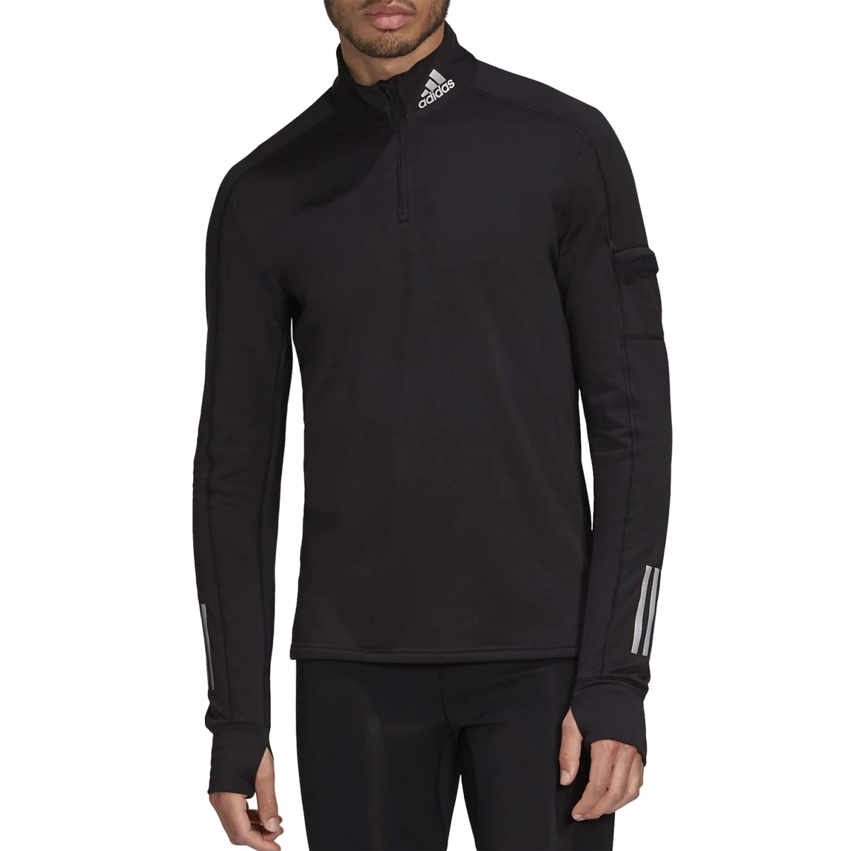 Adidas Warm Half Zip Mens Top (Black)
