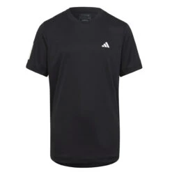 Adidas Club 3 Stripe Boys Tee (Black)
