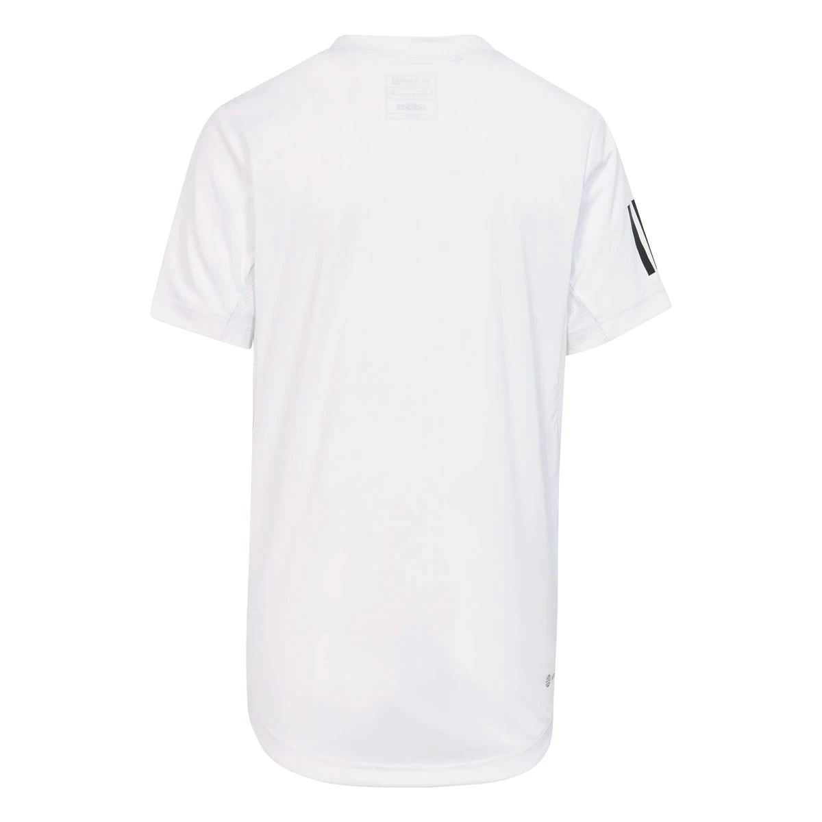 Adidas Club 3 Stripe Boys Tee (White) - Image 2