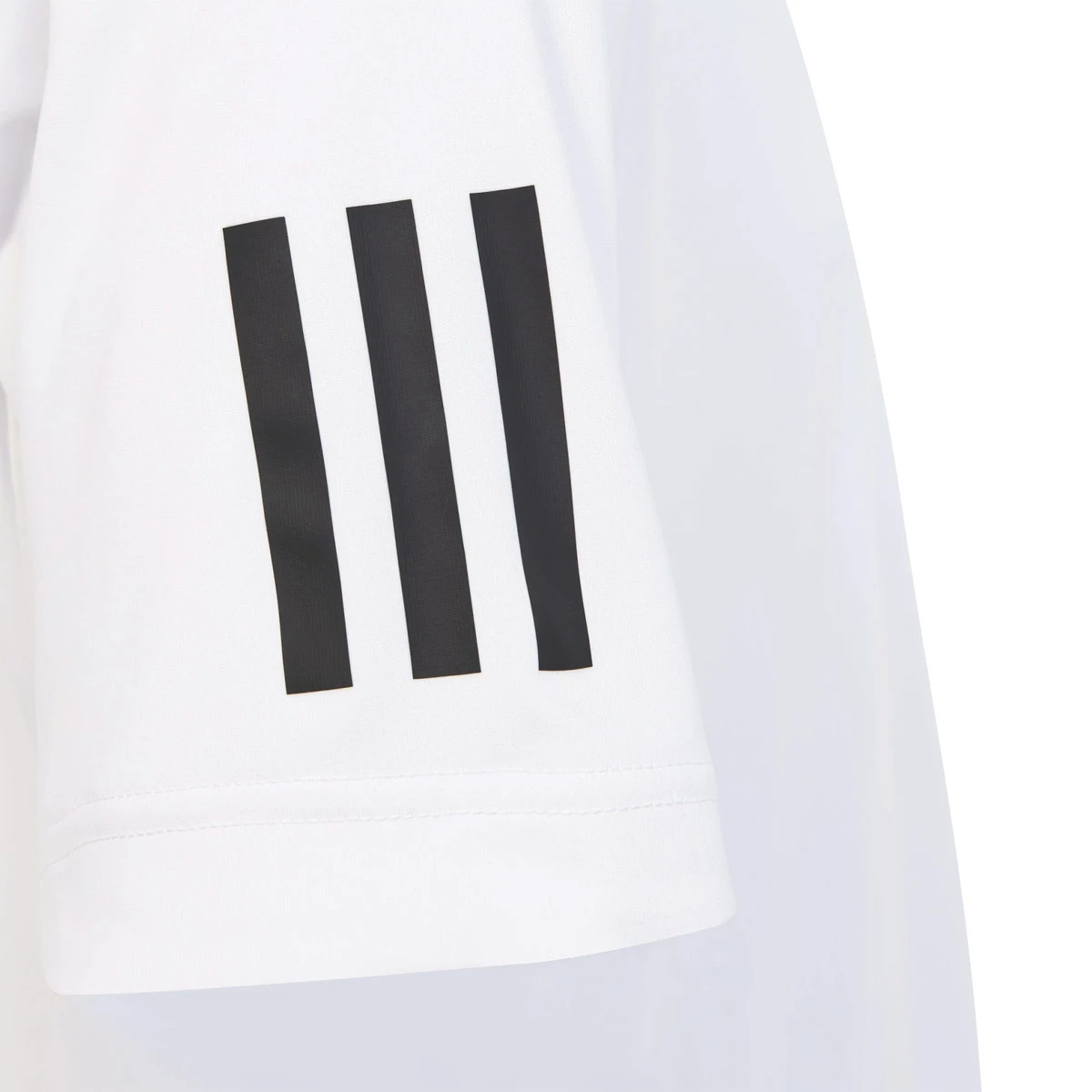 Adidas Club 3 Stripe Boys Tee (White) - Image 3