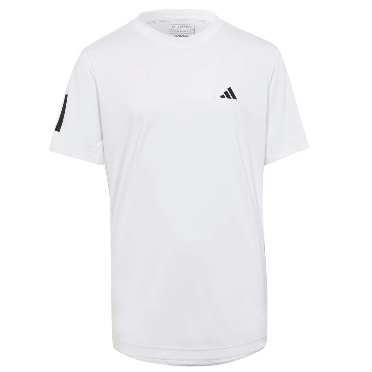 Adidas Club 3 Stripe Boys Tee (White)