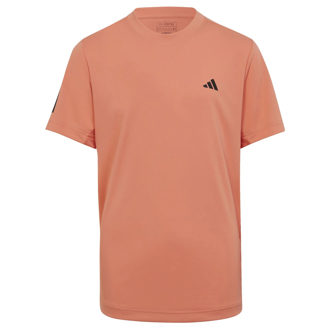 Adidas Club 3 Stripe Boys Tee (Coral Fusion)