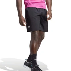 Adidas Club 3 Stripe Mens 7 Inch Shorts (Black)