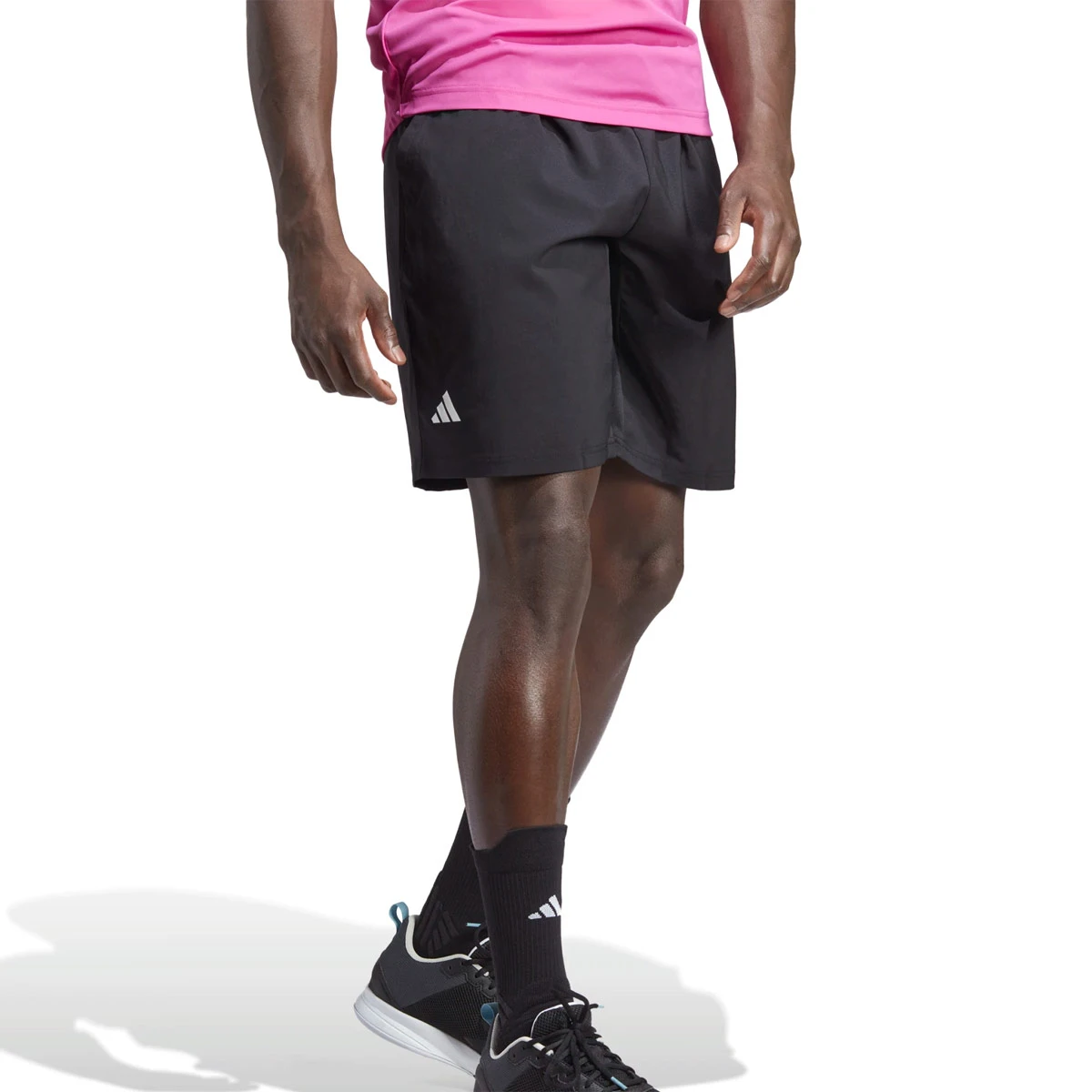 Adidas Club 3 Stripe Mens 7 Inch Shorts (Black)