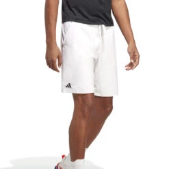 Adidas Ergo Mens 9inch Tennis Shorts (White)