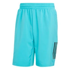 Adidas Club 3 Stripe Mens 9 Inch Shorts (Lucid Cyan)